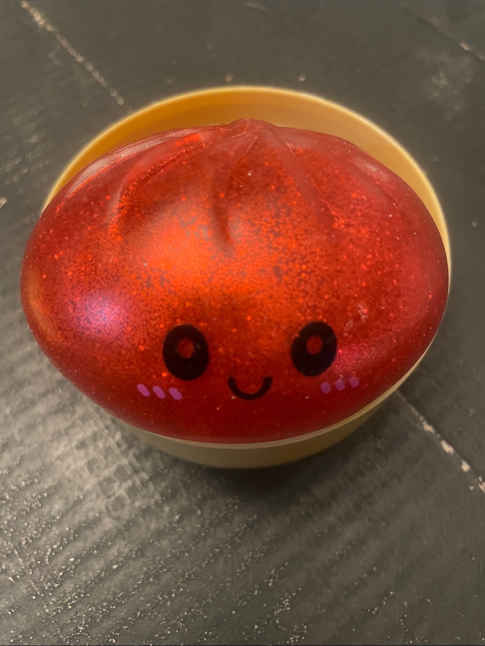 Rare red sparkling Squishy Dumpling - - Single Dumpling -